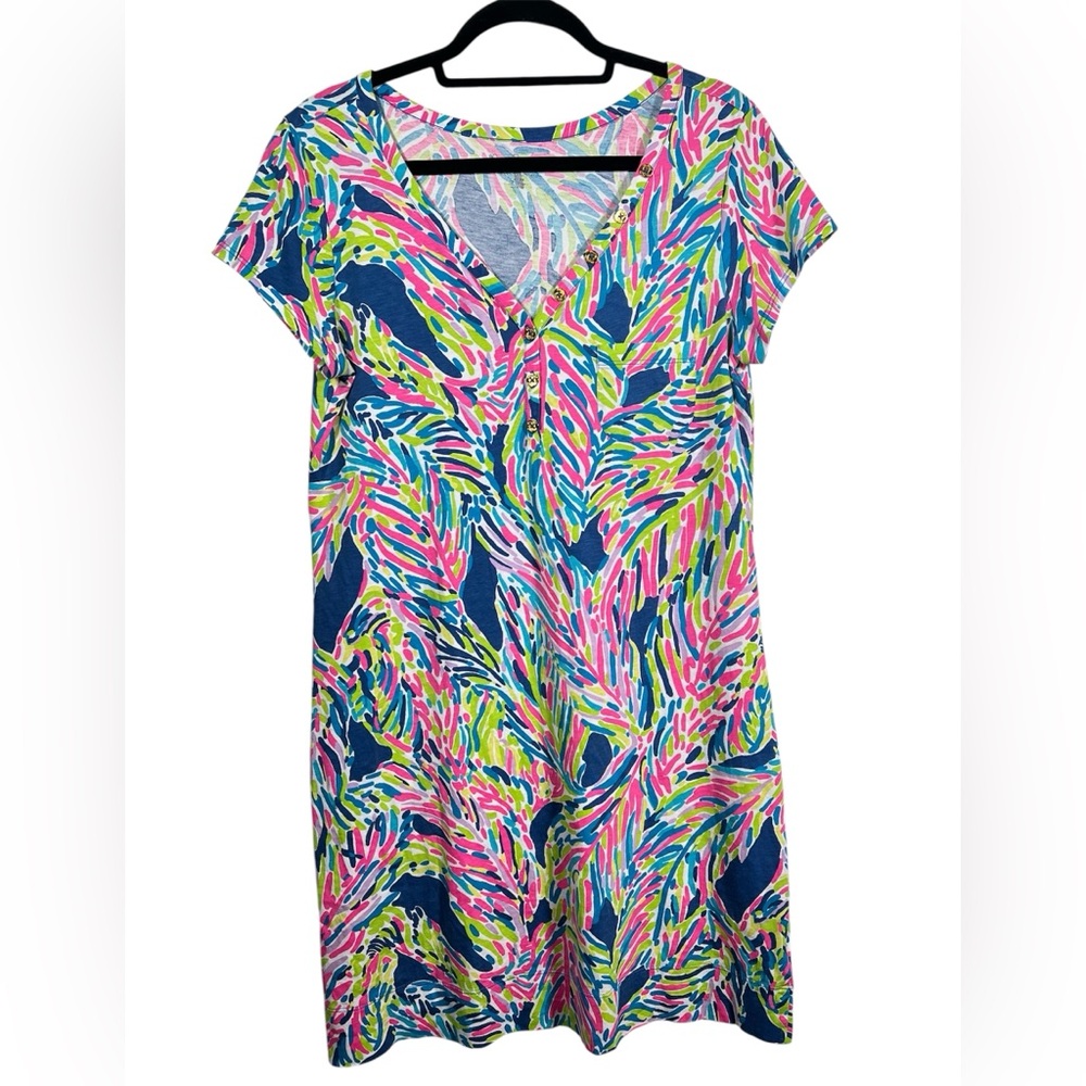 Lilly Pulitzer Palmira Dress Women's Large Sugarland Vacation Resort EUC